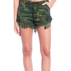 Free People/ We the people  Camo high waist shorts